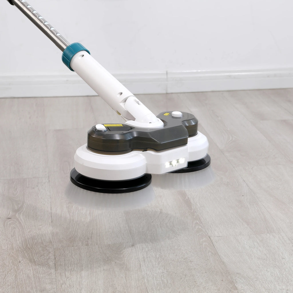 Cordless Electric Power Scrubber & Mops for Floor Cleaning, Automatic Spin Mops with Smart Display and LED light, No battery