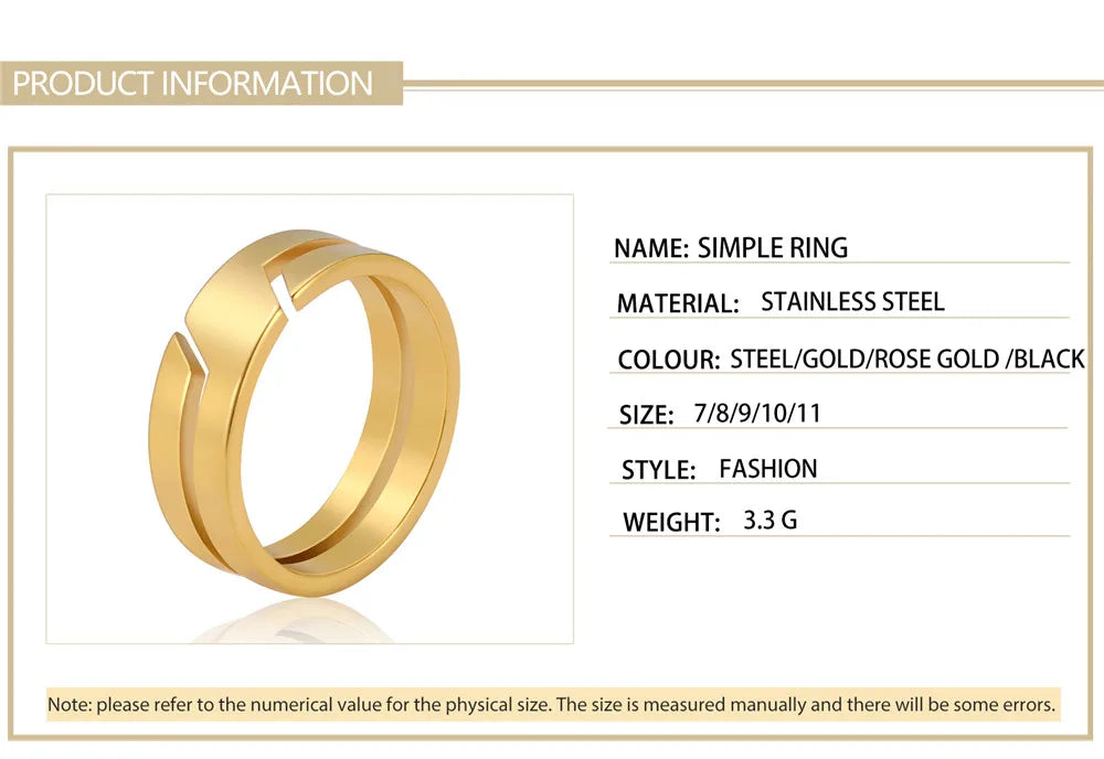 Skyrim Stainless Steel Ring for Men Women Black Minimalist Casual Finger Ring 2025 Couple Jewelry Wedding Gift for Lover
