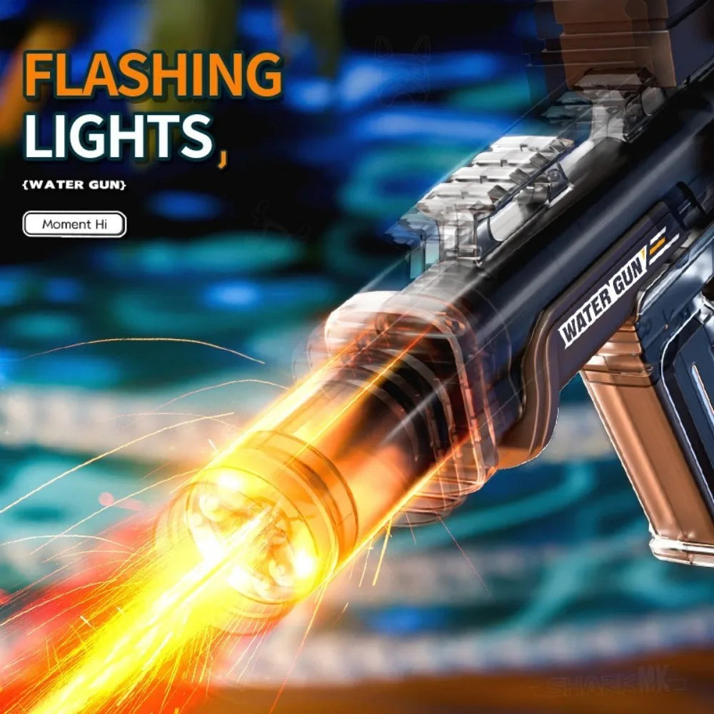 Powerful Electric Water Gun Full Continuous Shooting with Sensor Led Lights Outdoor Beach Water Battle Game for Children