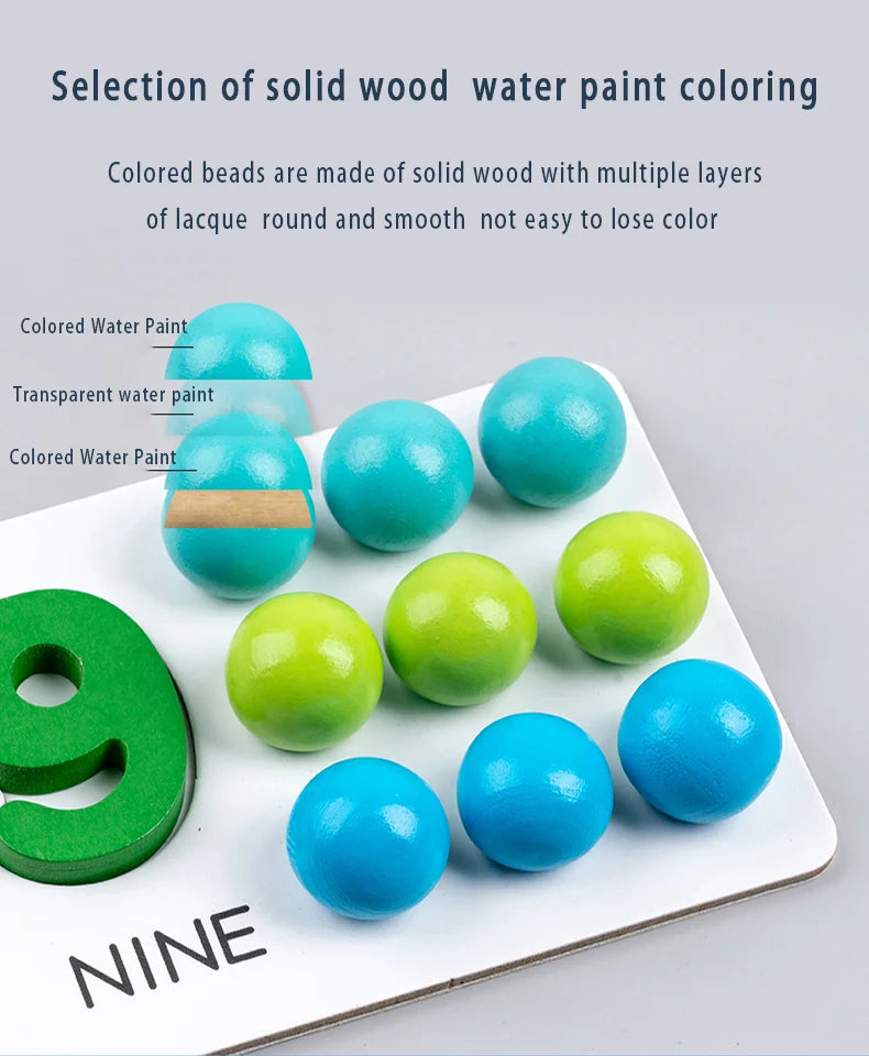 Children's math teaching aids, baby number cognition, arithmetic matching, educational early education toys, Montessori teaching