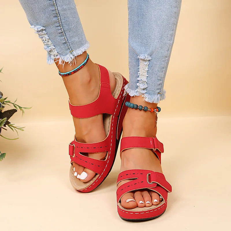 Summer Wedge Sandals for Women 2025 New Fashion Non Slip Beach Shoes Woman Lightweight Casual Platform Sandalias Mujer Plus Size