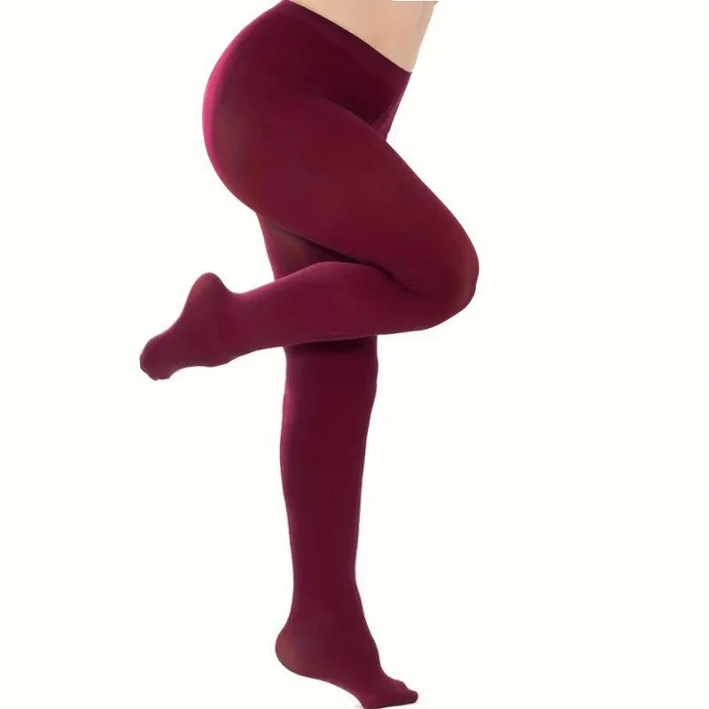 Plus Size 120D Velvet Tights For Women Sexy Solid Color Pantyhose Female 14 Colors Elastic Panty Hose Soft  Fashion Leggings New