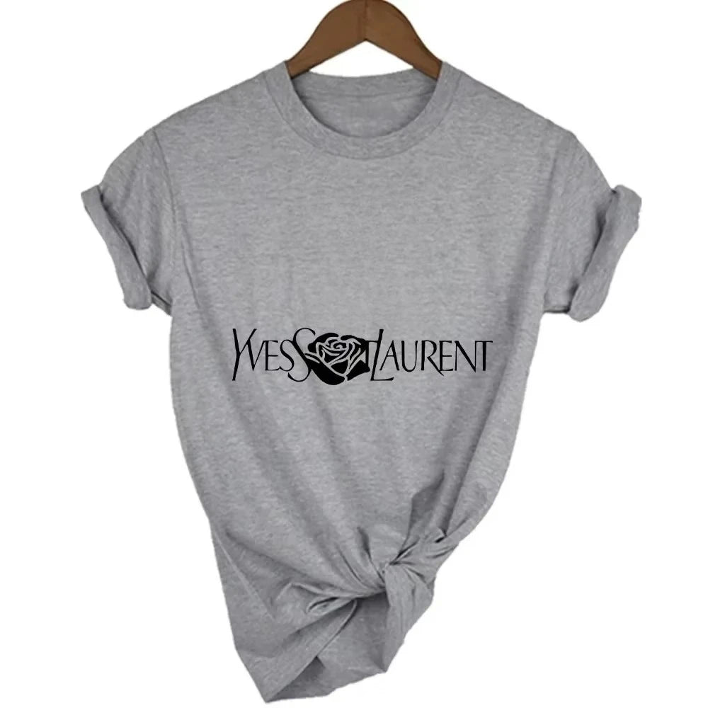 Pregnant Woman's 2026 New Trendy Summer Fashion High-quality Printed T-shirt. Summer Women's Luxurious Brand T-shirt.