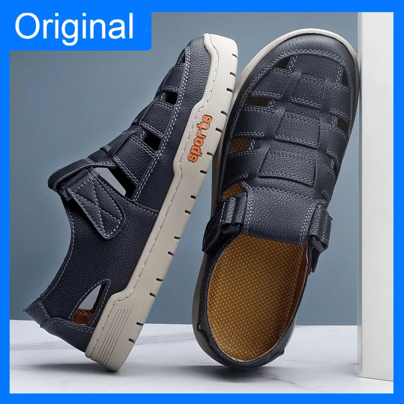 Mens Sandals Fashion Flat Comfort Lightweight Hollow Out Walking Shoes Summer Daily Commuting Casual Breathable Sports Sandals