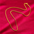 24K Gold S-Clasp Necklace | AU999 Pure Gold, iconic S-shaped clasp, shiny chain, elegant and versatile for daily wear