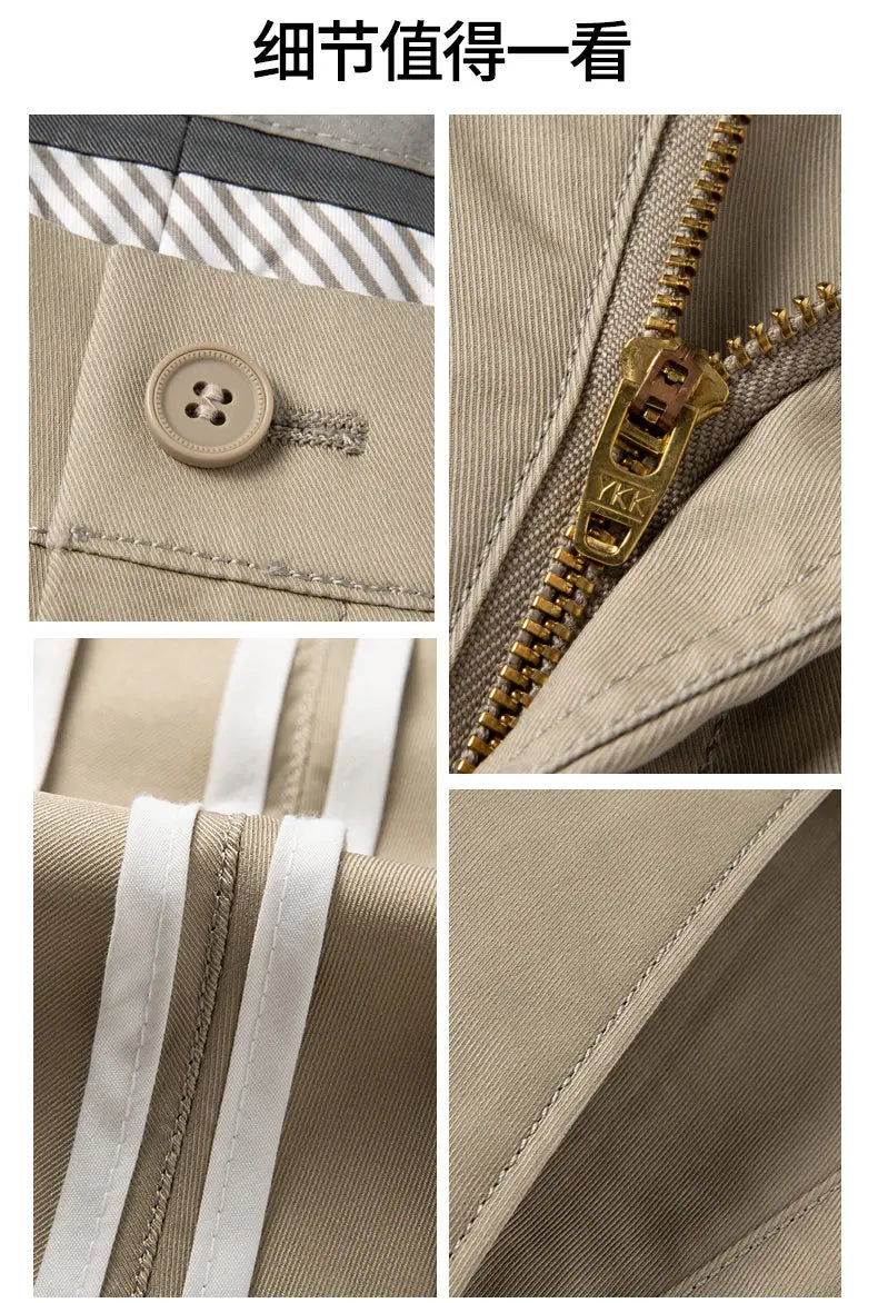 Men's High-End Suit Trousers - Breathable Lyocell Cotton Blend Dress Pants, Perfect for Office Wear and Comfortable Workwear