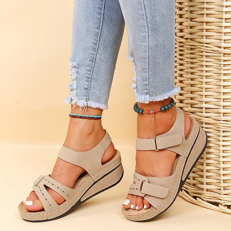 Summer Wedge Sandals for Women 2025 New Fashion Non Slip Beach Shoes Woman Lightweight Casual Platform Sandalias Mujer Plus Size