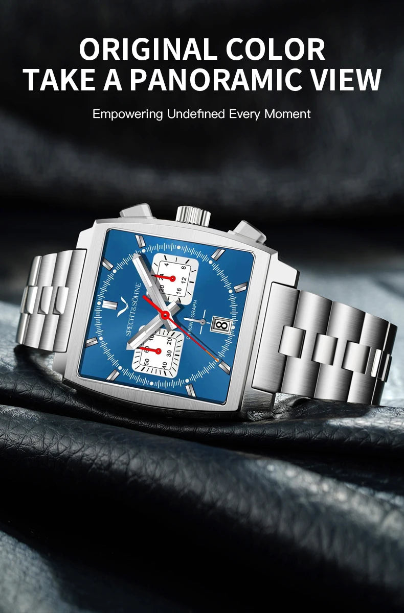 Watches Men 2025 New Hot Watches Luxury Men Quartz Wrist Watch Japan VK64 Chronograph Trendy Sport Waterproof Men's Watch