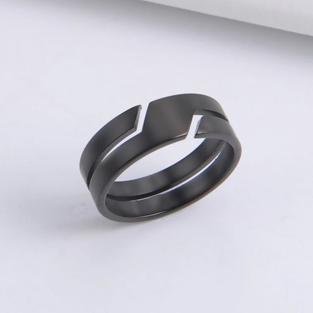 Skyrim Stainless Steel Ring for Men Women Black Minimalist Casual Finger Ring 2025 Couple Jewelry Wedding Gift for Lover