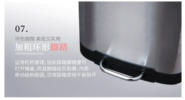 Kitchen Waste Bin 9L, Square Pedal Trash Can with Cover, Stainless Steel Double Bucket Design for Efficient Waste Disposal