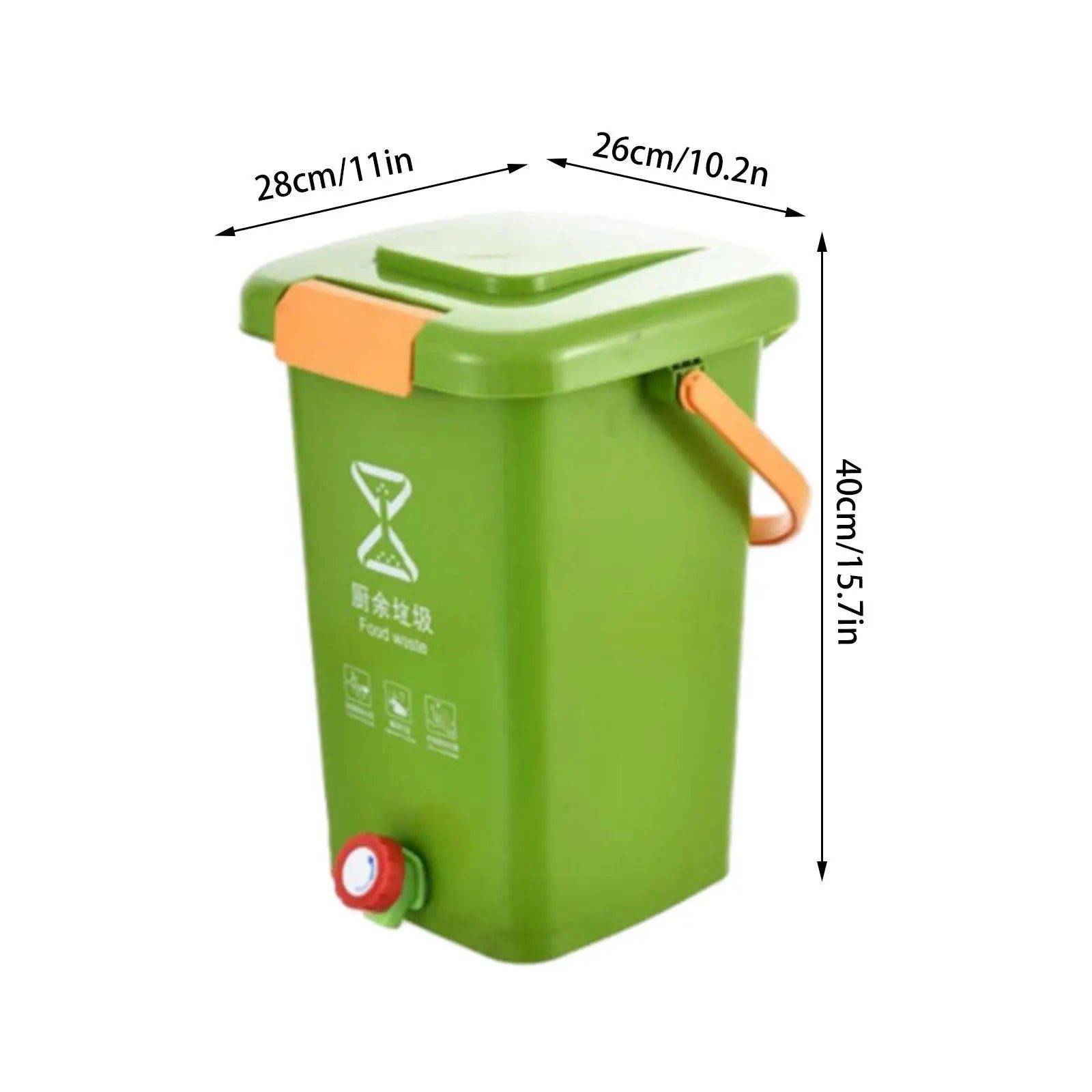 Kitchen Compost Bucket Waste Bin Wide Diameter Thickened Stylish Garbage Can Counter Compost Bin for Kitchen Countertop Home