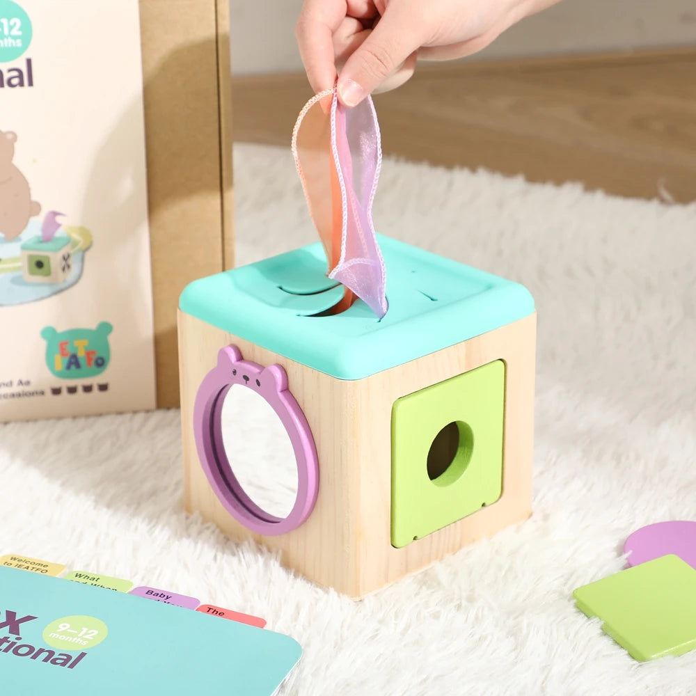 8pc Baby 0 12 Months Toy Wooden Montessori Toy Children Creative Games Toy Kids Early Education Hand Brain Sense Toys Sets Gift