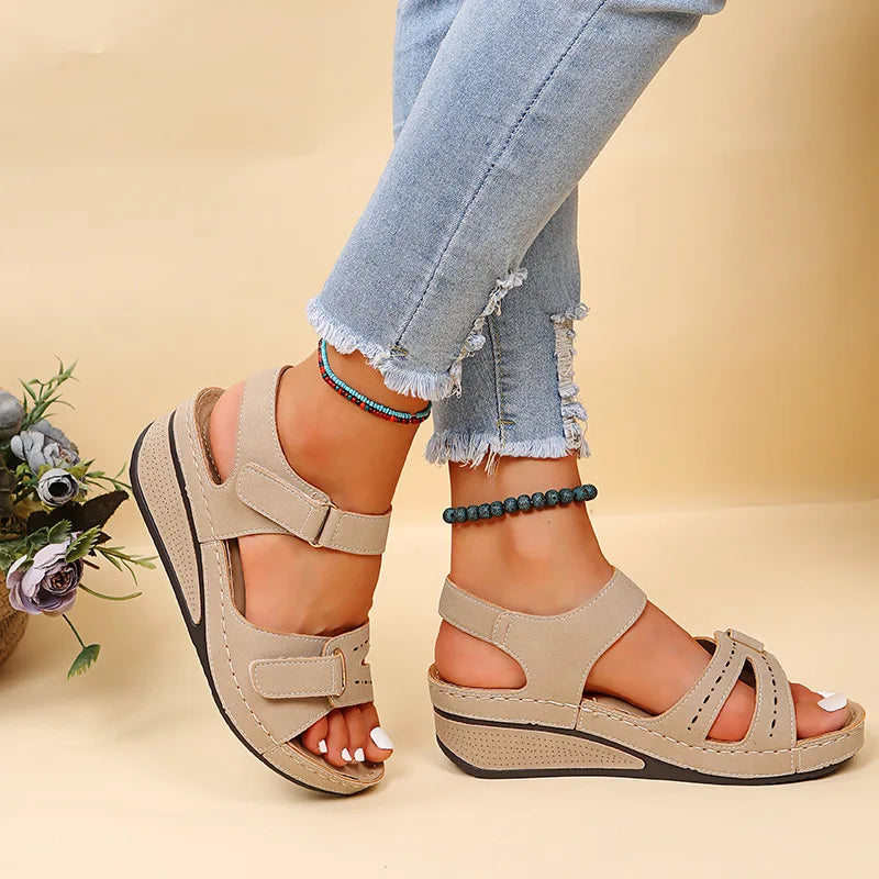 Summer Wedge Sandals for Women 2025 New Fashion Non Slip Beach Shoes Woman Lightweight Casual Platform Sandalias Mujer Plus Size