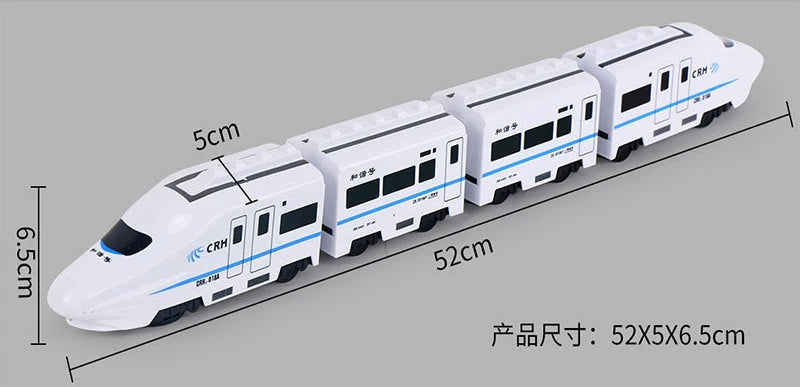 Kids DIY Simulation High Speeds Railway Train Toy Car Electric Sound Light Model Train Educational Toys Boys Girls Gift Birthday