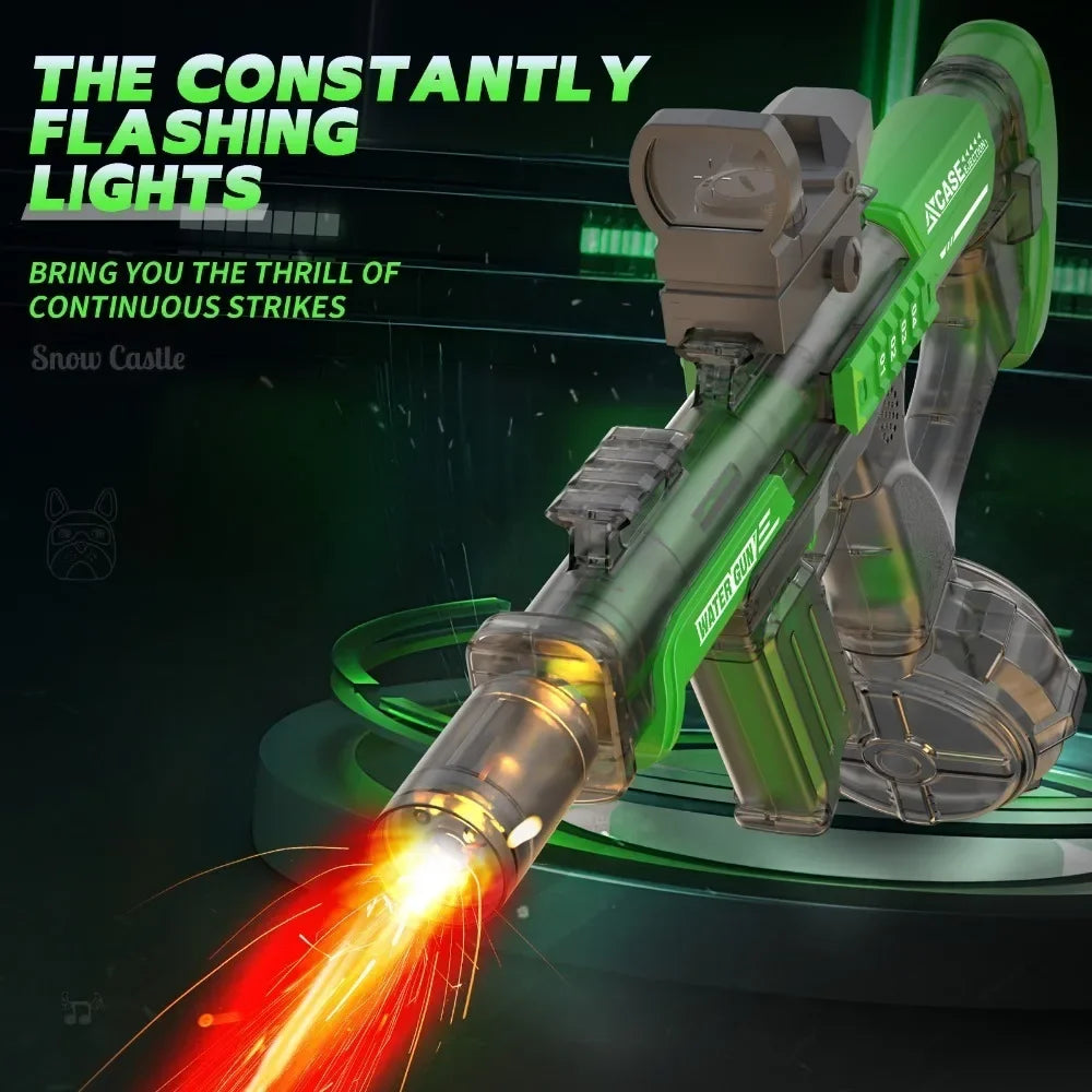 Powerful Electric Water Gun Full Continuous Shooting with Sensor Led Lights Outdoor Beach Water Battle Game for Children