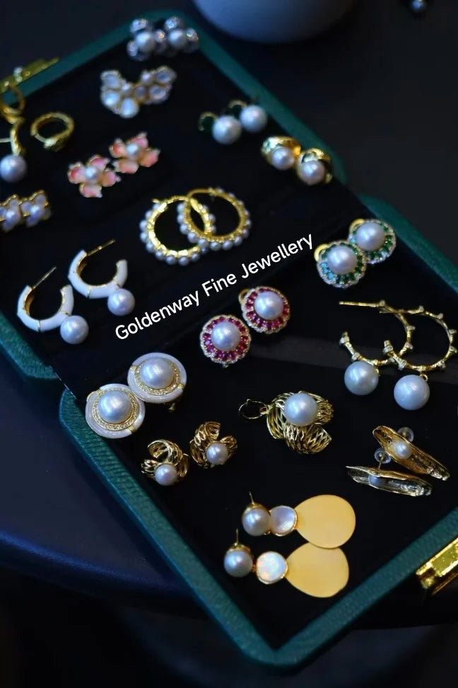Customized 14K/18K Read Gold Set South Sea Golden Baroque Pearl Jewelry Bespoke Genuine Diamond One Of A Kind High Fine Jewelry