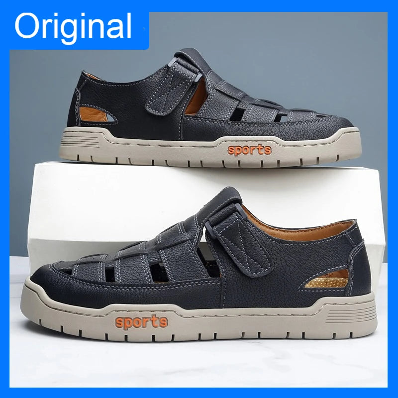 Mens Sandals Fashion Flat Comfort Lightweight Hollow Out Walking Shoes Summer Daily Commuting Casual Breathable Sports Sandals