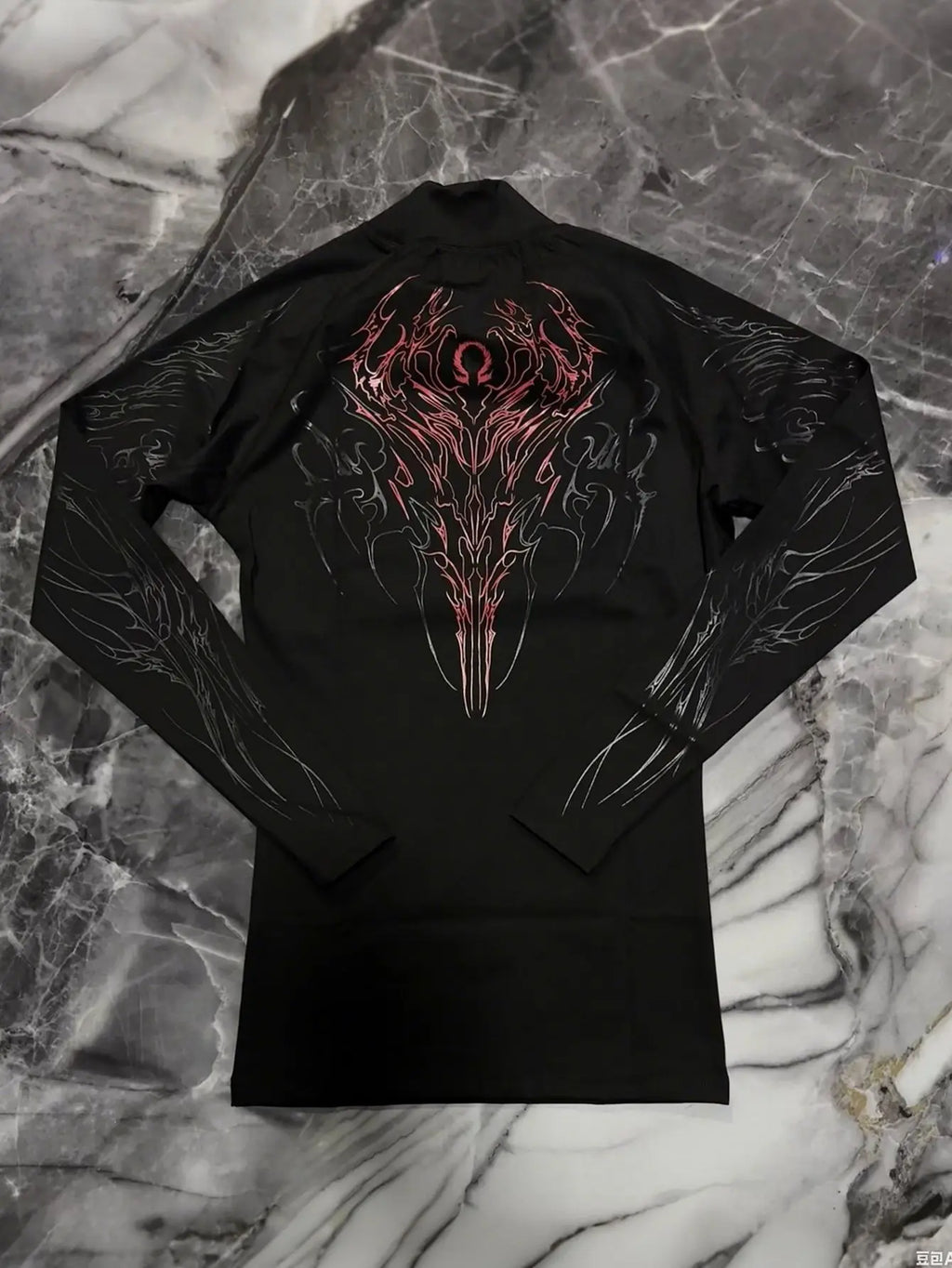 Men's High-neck Printed Tight-fitting Clothes For Fitness Training Quick-drying Clothes Elastic And Breathable For Exercise