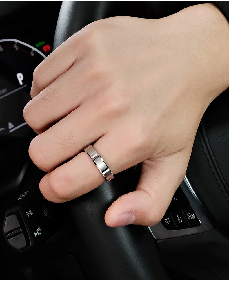 Rings For Men Original Fashion Male Classic 5mm Fine Jewelry Narrow Wedding Engagement Jewelry,Engraving