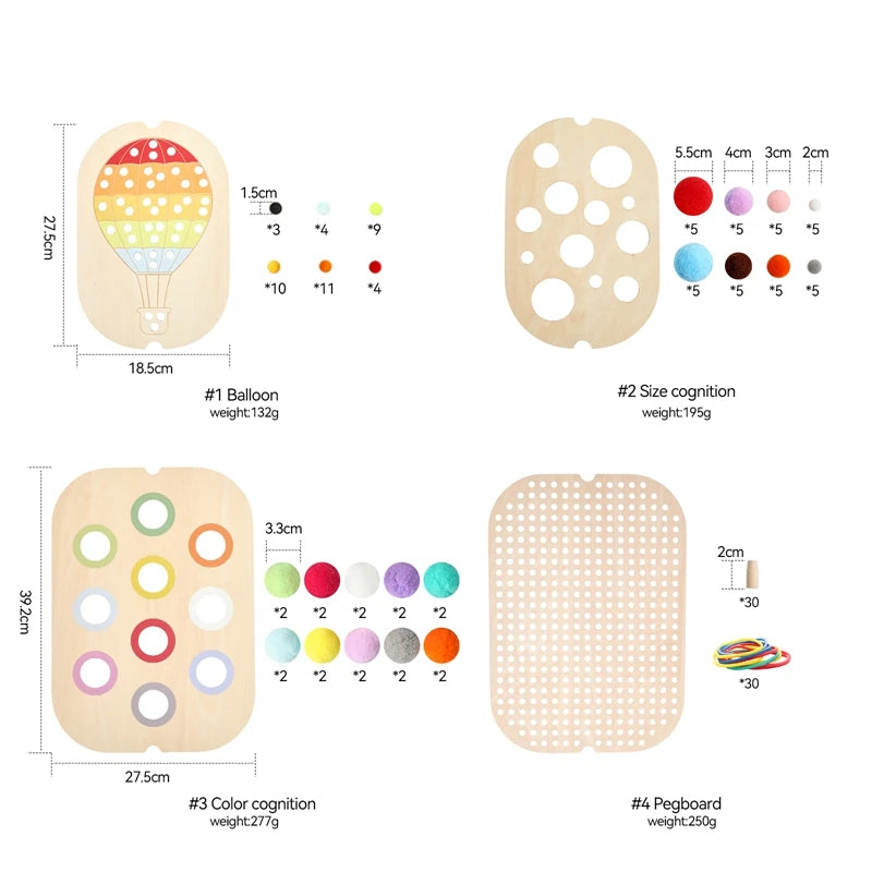 Montessori Sensory Table for Child Wooden Children Sensory Tray Baby Early Education Toys Learning Fine Movement Board Gift