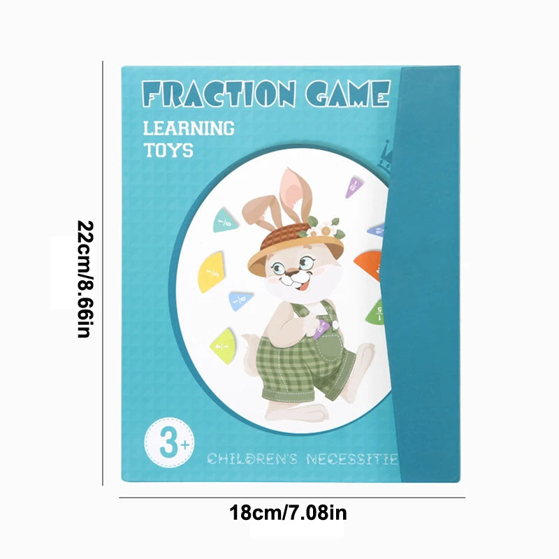 Montessori Magnetic Fraction Learning Math Toys Montessori Arithmetic Teaching Aids Wooden Book Educational Toys for Children