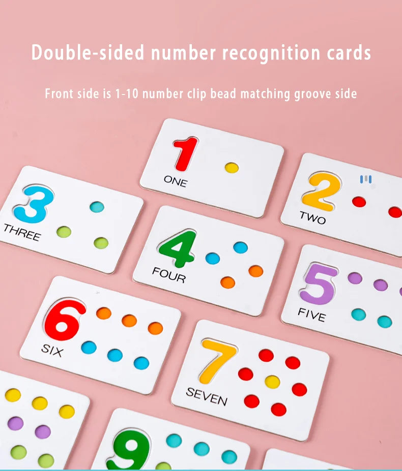 Children's math teaching aids, baby number cognition, arithmetic matching, educational early education toys, Montessori teaching