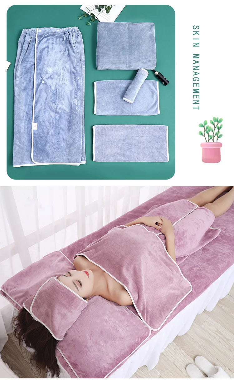 Luxury Towel Set For Hair Face Body Beauty Clinic Aesthetic Salon Spa Towels Cosmetics Makeup Studio Turban Bath Towel