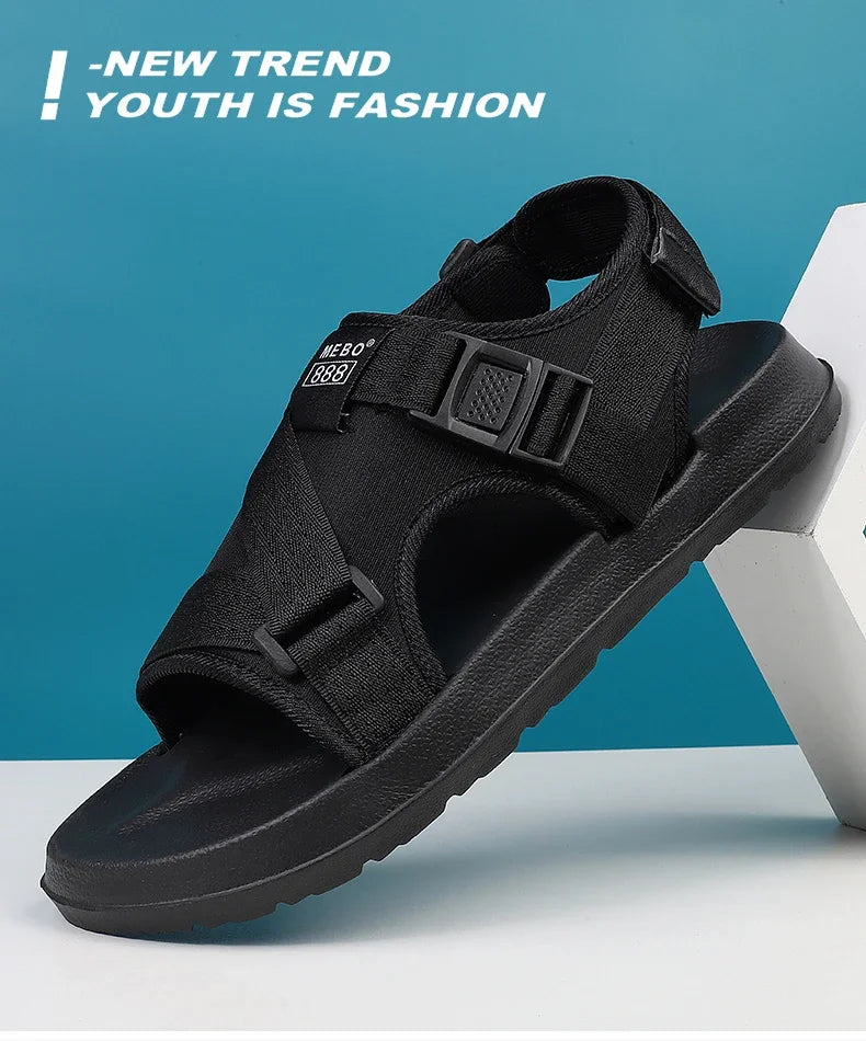 Summer Men Sandals Lightweight Open Toe Flat Mens Casual Shoes Outdoor Walking Sandals for Men Beach Shoes Size 39-45