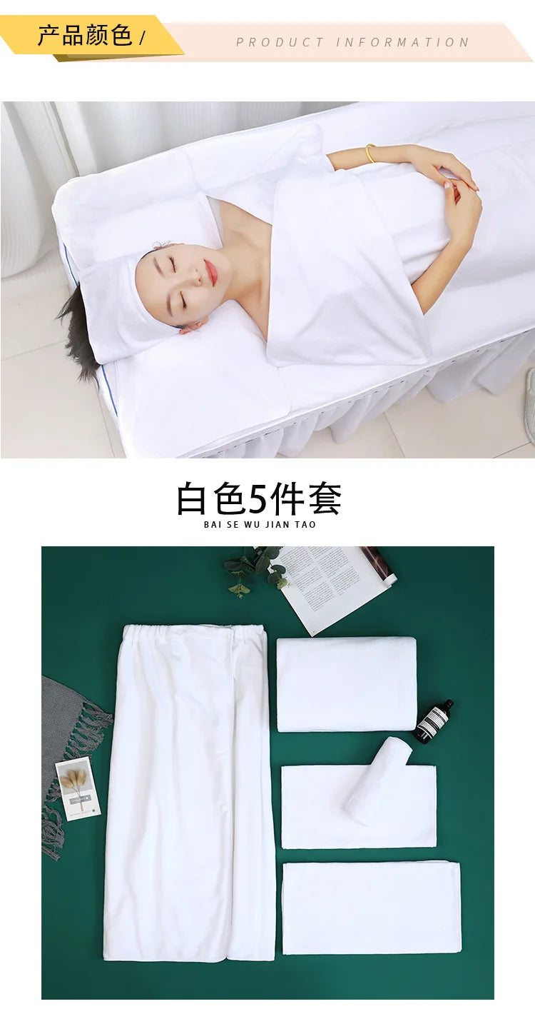 Luxury Towel Set For Hair Face Body Beauty Clinic Aesthetic Salon Spa Towels Cosmetics Makeup Studio Turban Bath Towel