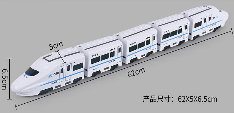 Kids DIY Simulation High Speeds Railway Train Toy Car Electric Sound Light Model Train Educational Toys Boys Girls Gift Birthday