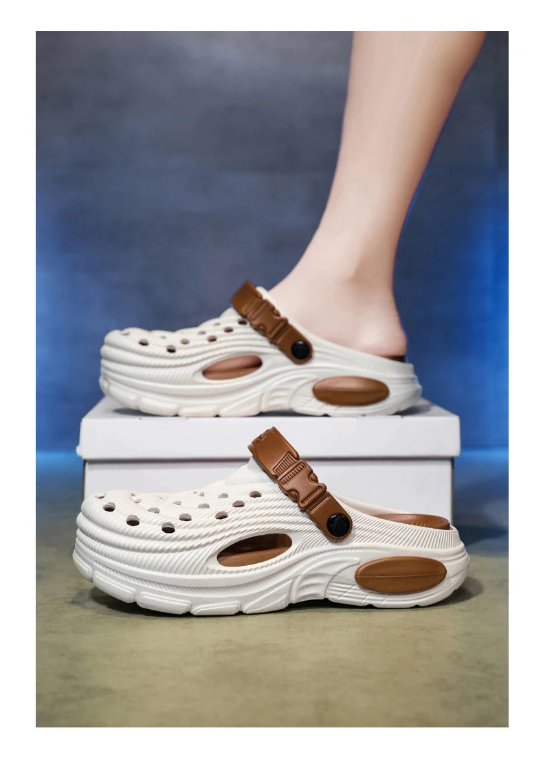 Mens Sandals Thick Bottom Slip Ons Fashion Slippers for Men Casual Clogs Man 2026 New Trendy Beach Shoes Comfortable Garden Shoe