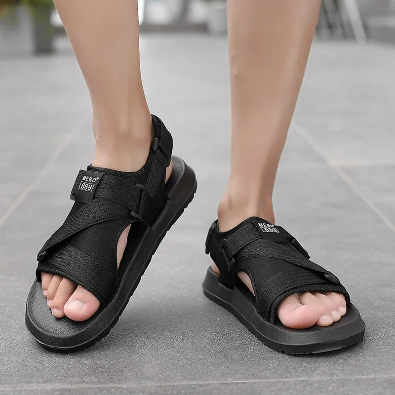 Summer Men Sandals Lightweight Open Toe Flat Mens Casual Shoes Outdoor Walking Sandals for Men Beach Shoes Size 39-45