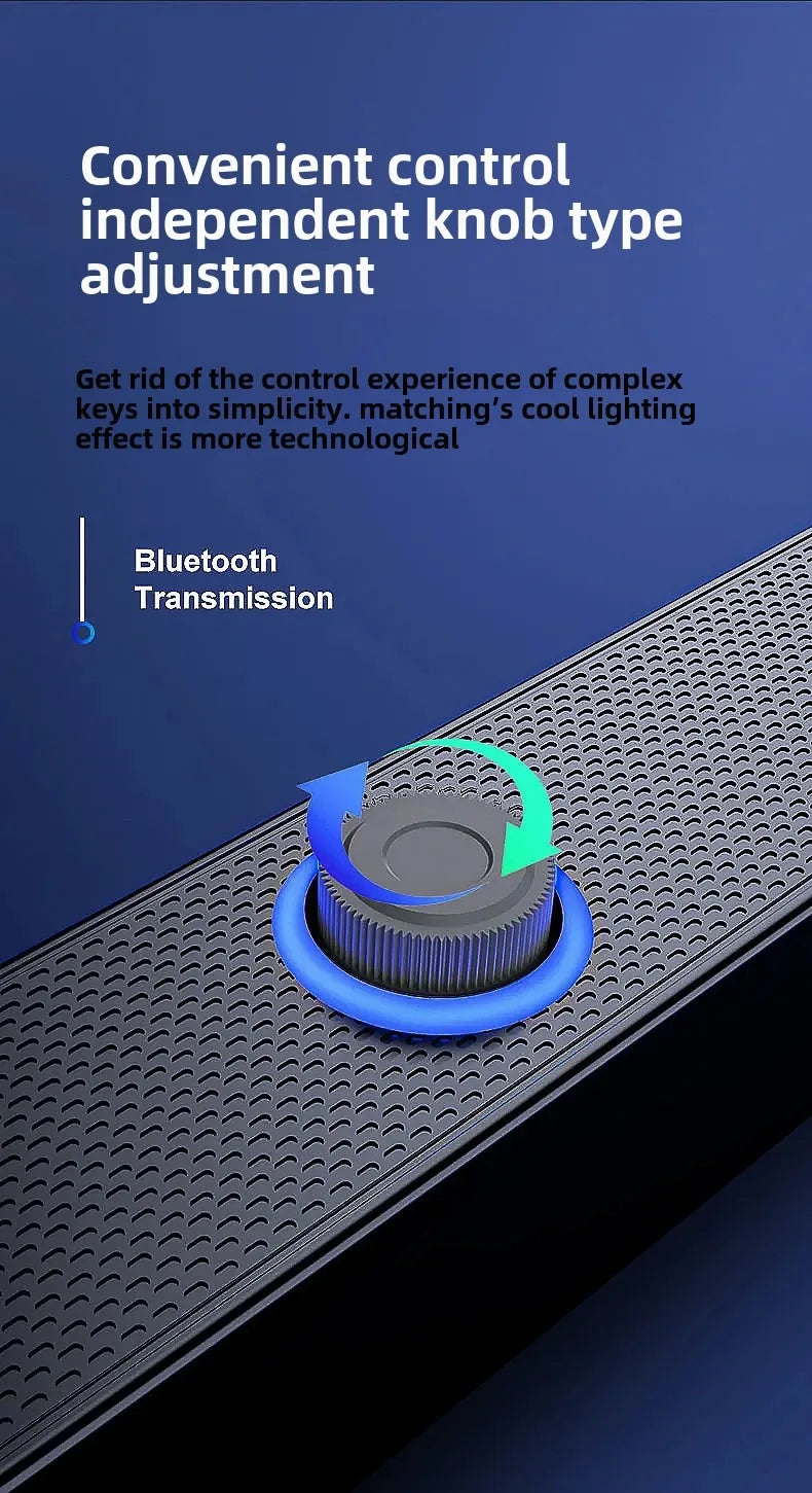 Bluetooth Computer Speaker Desktop PC Speakers Wireless Wired Soundbar Stereo Subwoofer for Laptop PC AUX 3.5mm Loudspeaker