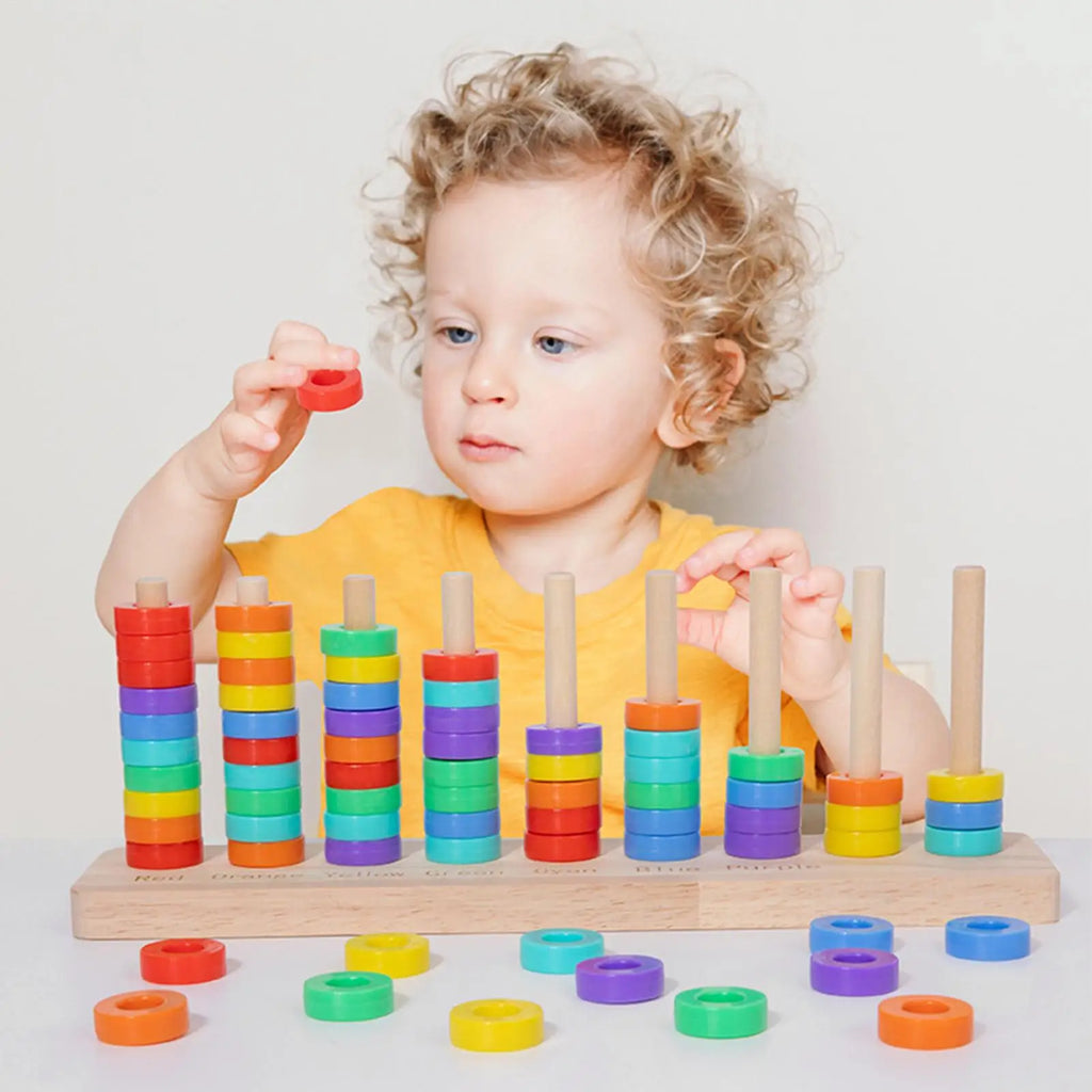 Montessori Wooden Colors Cognitive Matching Game Early Learning Educational Toys For Children Kids Logical Thinking Training