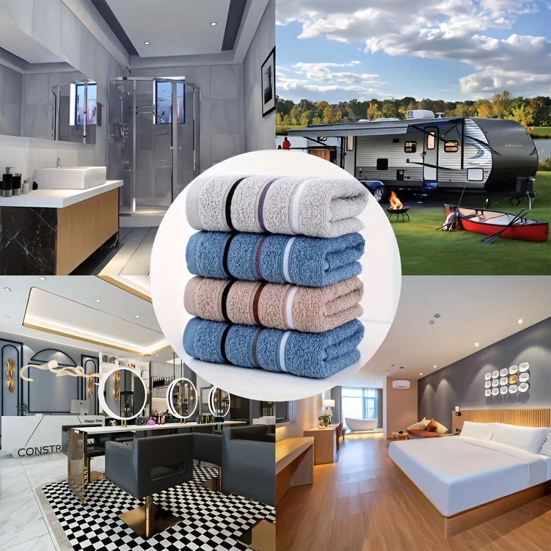 Plush Cotton Towel Set Various Colors Soft Absorbent Towels For Home Use Camping Ideal Gift for Adults And Youth