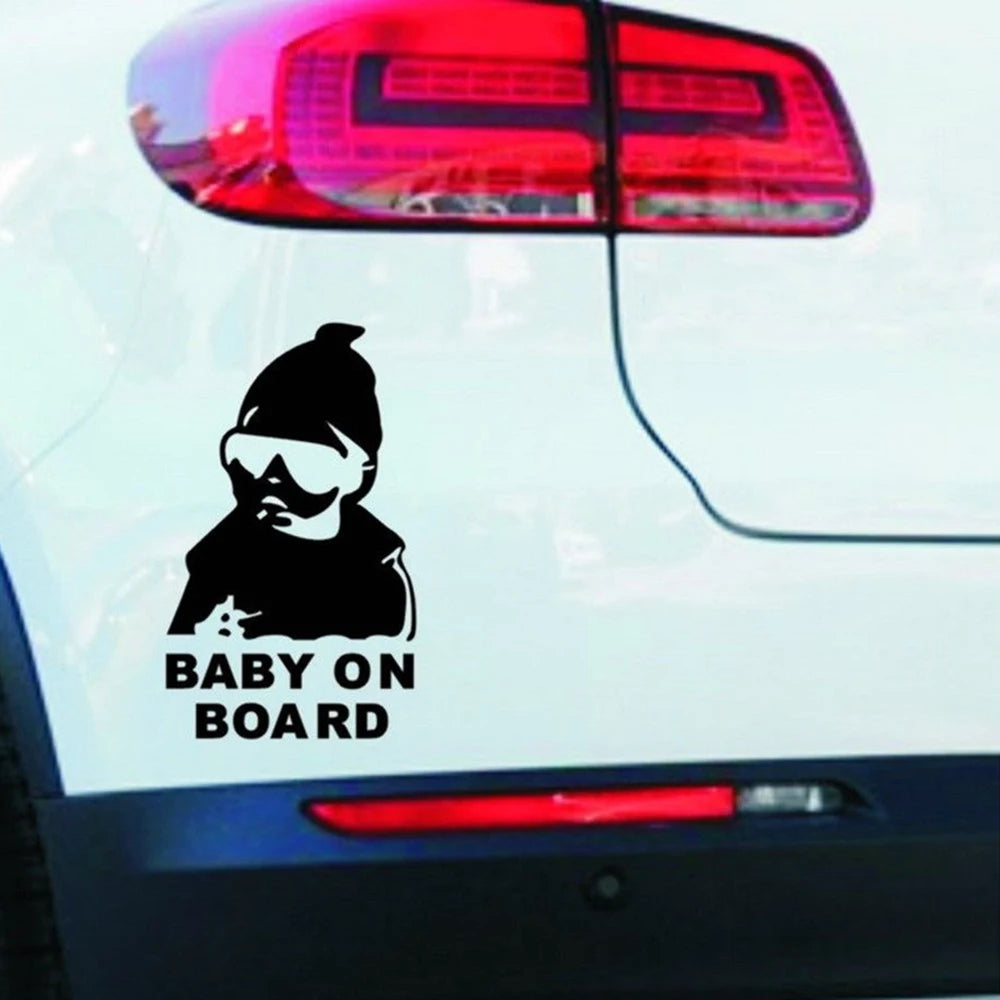 Kids Baby On Board Decals Car Reflective Motorcycle Decal Scratch Resistant Sunscreen Baby On Board Waterproof Car Stickers