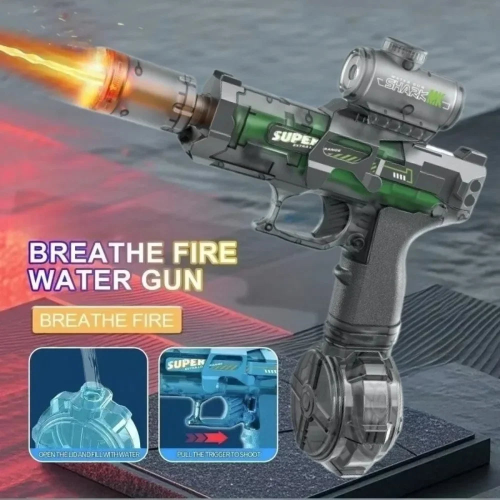 Powerful Electric Water Gun Full Continuous Shooting with Sensor Led Lights Outdoor Beach Water Battle Game for Children