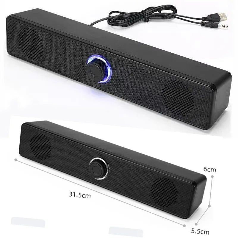 Bluetooth Computer Speaker Desktop PC Speakers Wireless Wired Soundbar Stereo Subwoofer for Laptop PC AUX 3.5mm Loudspeaker