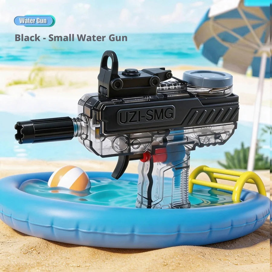Summer UZI Water Gun non Electric Pistol High-pressure Full Automatic Shooting Water Beach Toy Gun For kid Adult birthday presen