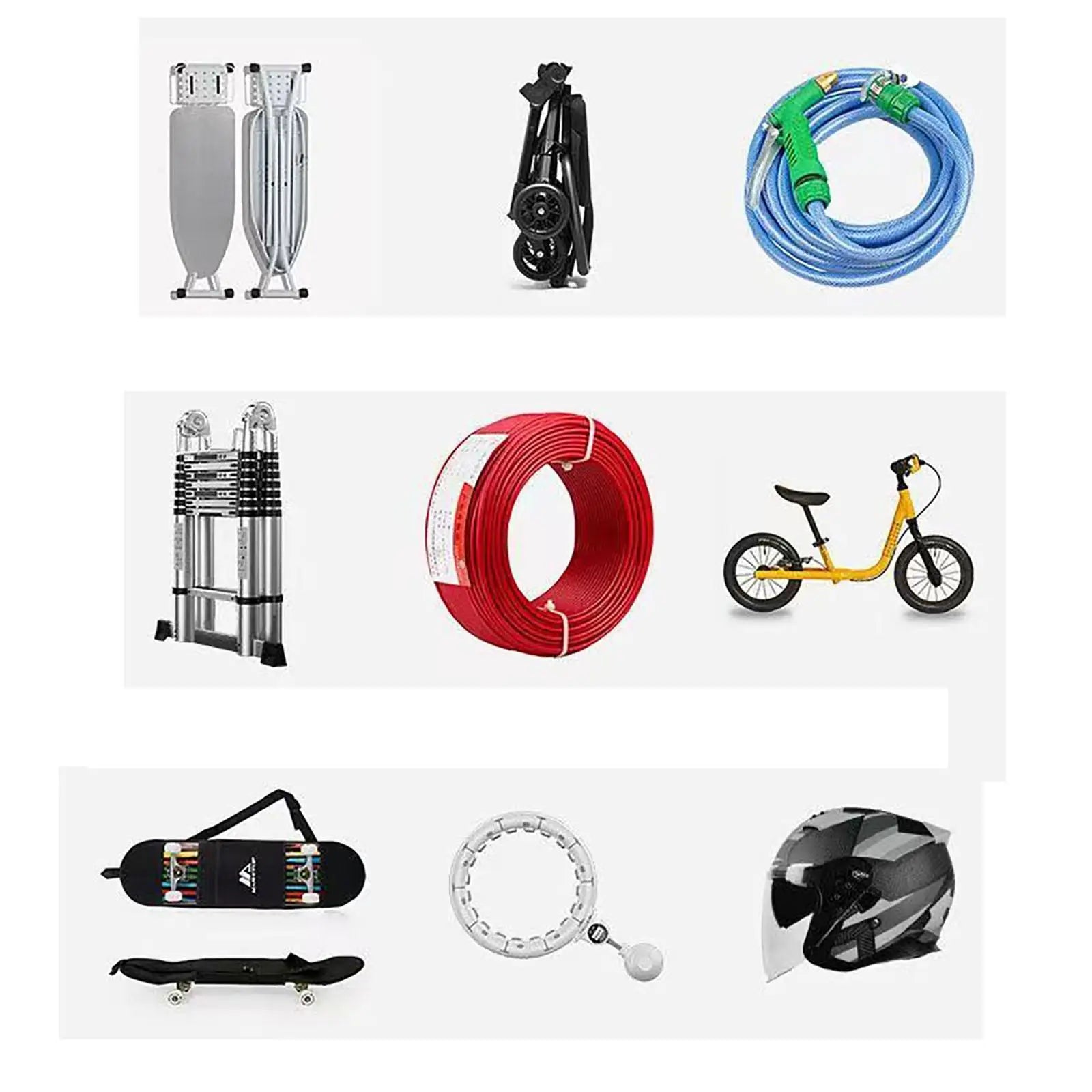 Water Hose Holder Hook Organizer Iron Wall Mounted Utility Hanger for Equipment Power Tools Ropes Outside Yard Garden Tools