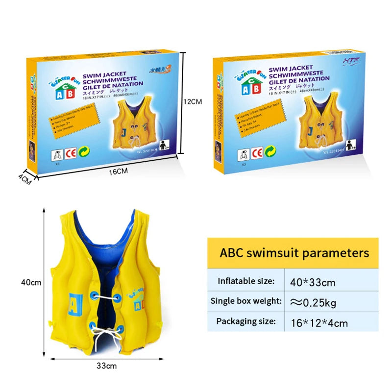 Childen Flotation Swimming Life Jacket Vest Boats Fishing Vest Swimming Drifting Vest
