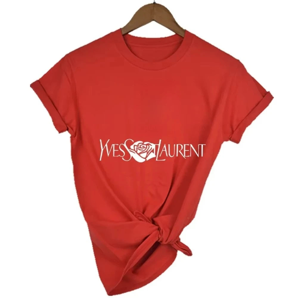 Pregnant Woman's 2026 New Trendy Summer Fashion High-quality Printed T-shirt. Summer Women's Luxurious Brand T-shirt.