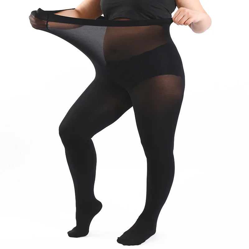 2XL-4XL Plus Size 70D Velvet Tights For Women Sexy Pantyhose  & Hosiery Female Elastic Panty Hose Soft Fashion Leggings Tights