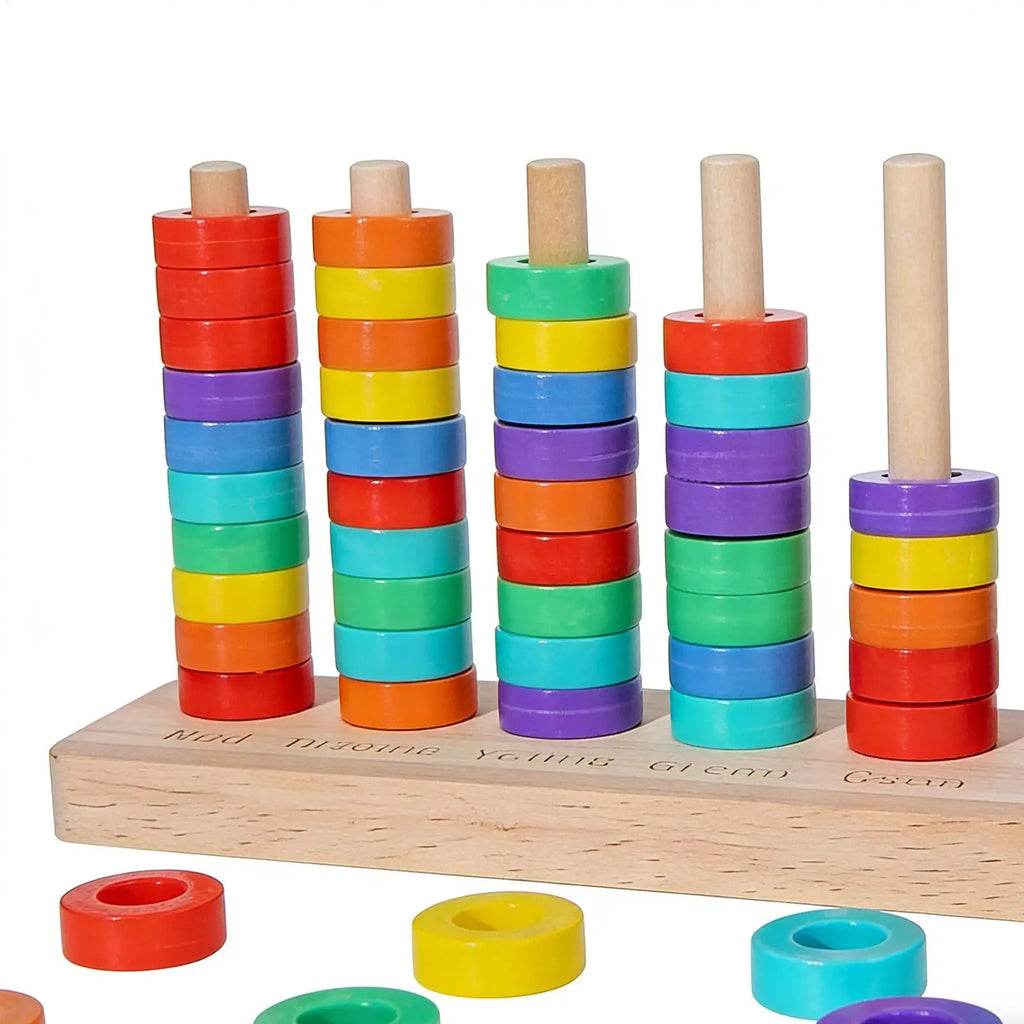 Montessori Wooden Colors Cognitive Matching Game Early Learning Educational Toys For Children Kids Logical Thinking Training