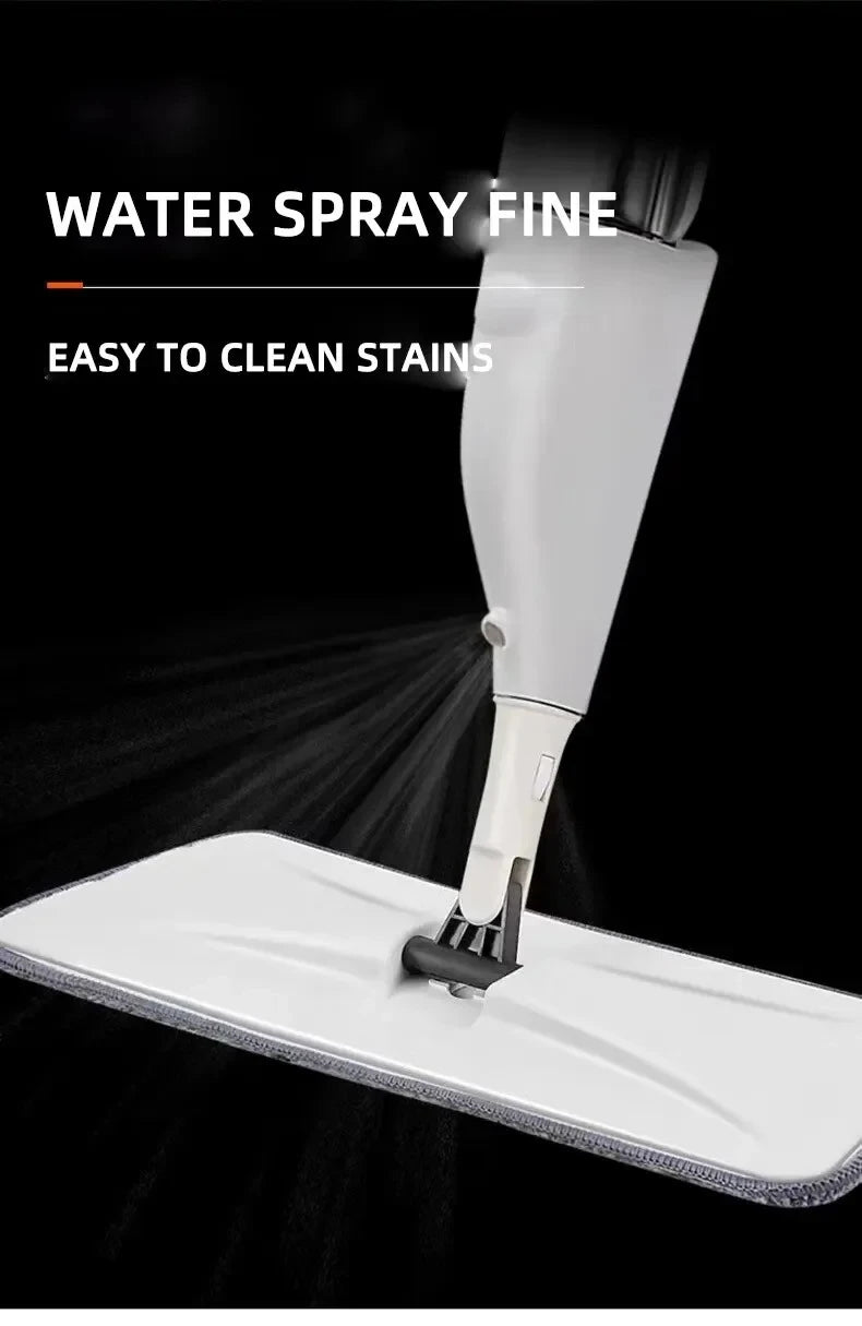 New Spray Mop Broom Set with Reusable Microfiber Pads Rotating Dry & Wet Household Flat Mops for Cleaning Home Floor Magic Tool