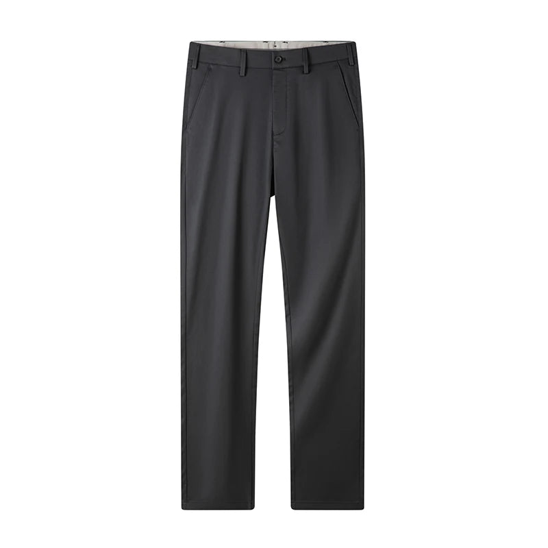 Men's High-End Suit Trousers - Breathable Lyocell Cotton Blend Dress Pants, Perfect for Office Wear and Comfortable Workwear