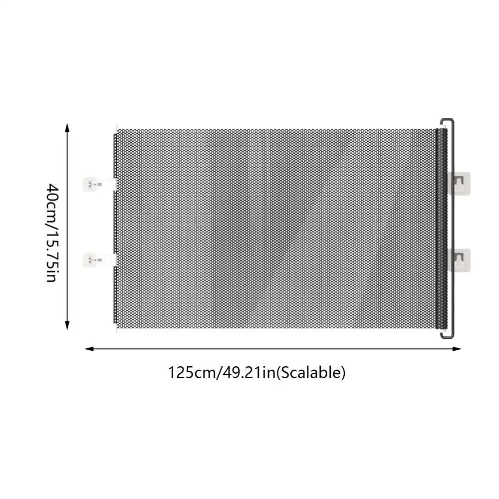 Baby Gate for Stairs Indoor Retractable Stair Barrier 49 Inch Wide Childproof No Drilling Gate for Kitten Puppy House Yard