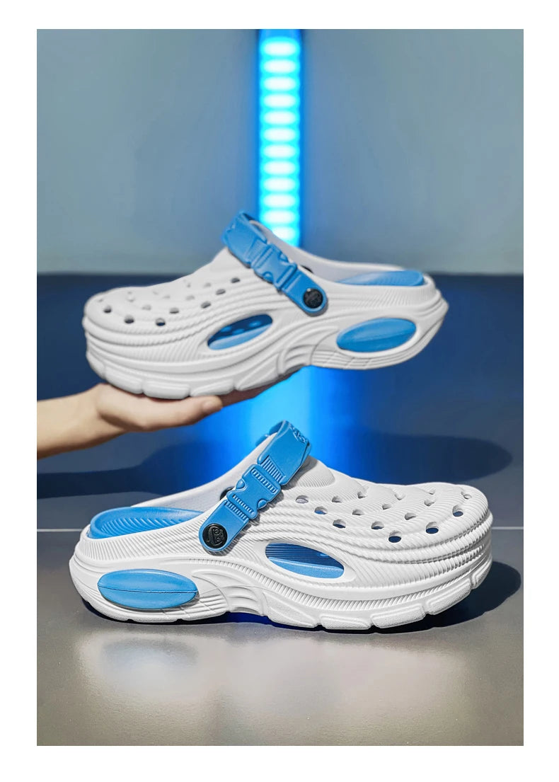 Mens Sandals Thick Bottom Slip Ons Fashion Slippers for Men Casual Clogs Man 2026 New Trendy Beach Shoes Comfortable Garden Shoe
