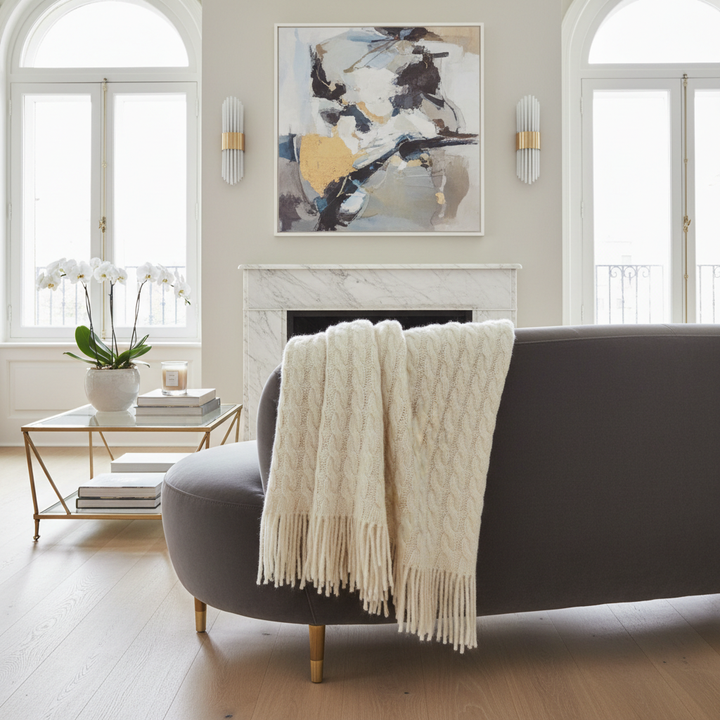 Cashmere Blend Throw Blanket