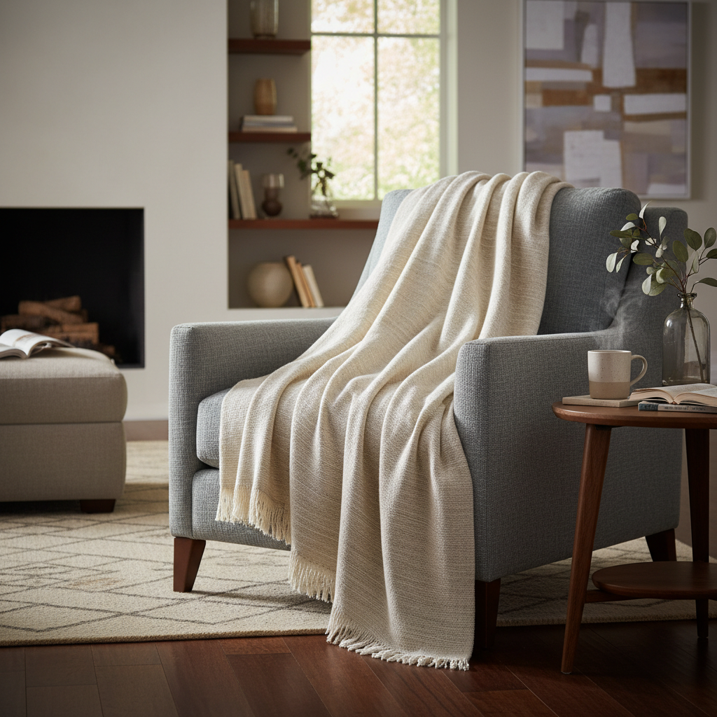 Cashmere Blend Throw Blanket